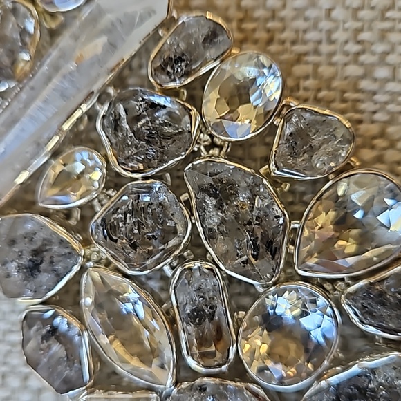 Artistry Of India Rutilated Black Quartz, White Quartz & White Crystal Necklace - Picture 14 of 16